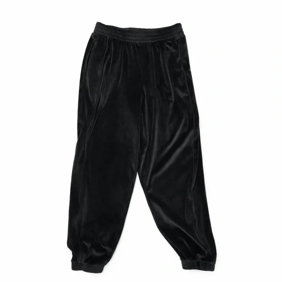 SKIMS Black Velour Jogger Pants Women's Size M Soot Elastic Waist AP-LEG-0887 - Picture 4 of 9